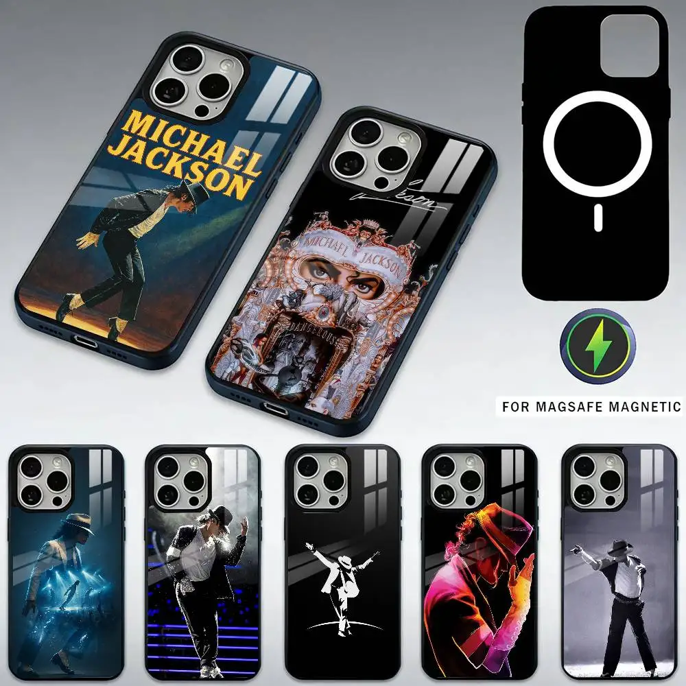 

Singer M-Michael Jackson Phone Case For iPhone17,16,15,14,13,12,11 Plus,Pro Max Magnetic For Magsafe Wireless Charging