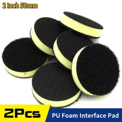 2 Pcs 2 Inch 50mm PU Foam Interface Pad Sander Backing Pad Polishing Pad For Hook and Loop Sanding Disc Sandpaper Abrasive Tools