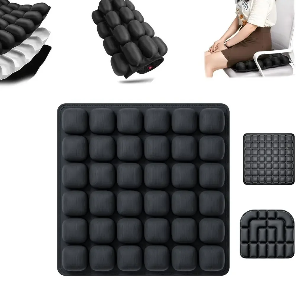 

3D подушка сиденья с высоким отскоком и воздушной ячейкой, дышащая противопролежневая дорожная подушка, противоскользящая легкая надувная подушка сиденья