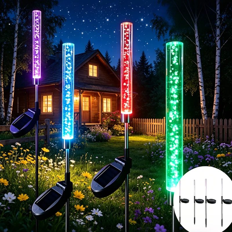 Landscape Spike Light - Güneş Enerjili Kamış Bahçe Lambası Kabarcık