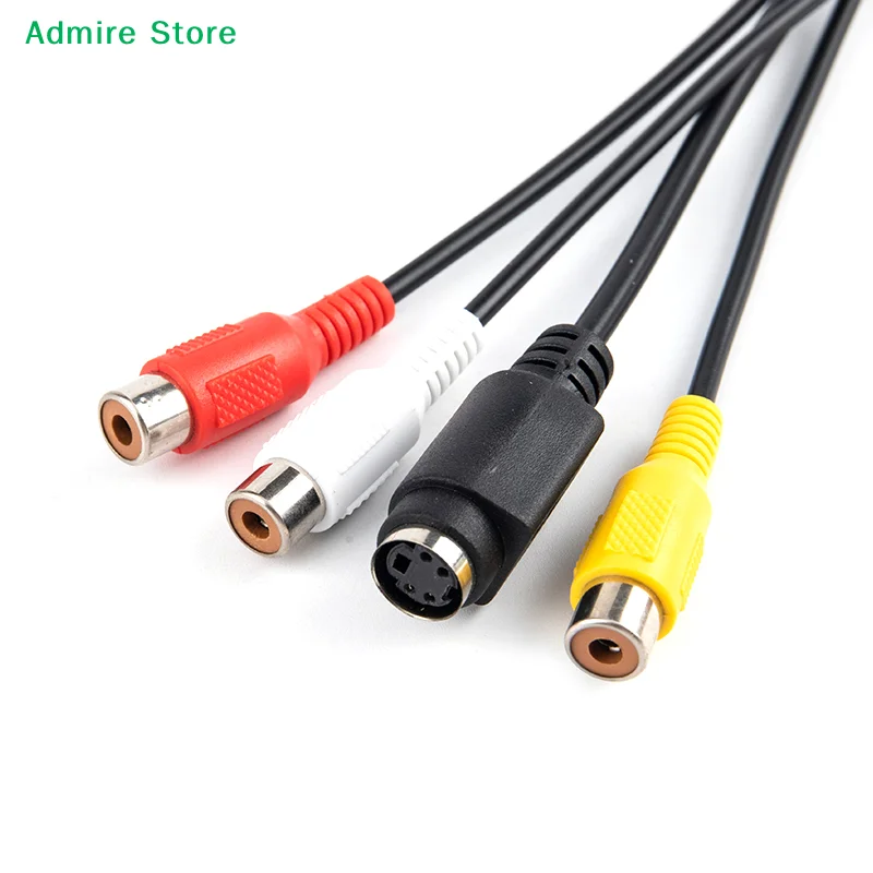 [G]One Quarter Turn AV Line 3 Converter Cable New VGA To Video TV Out S-Video AV Adapter VGA TO VGA Cable