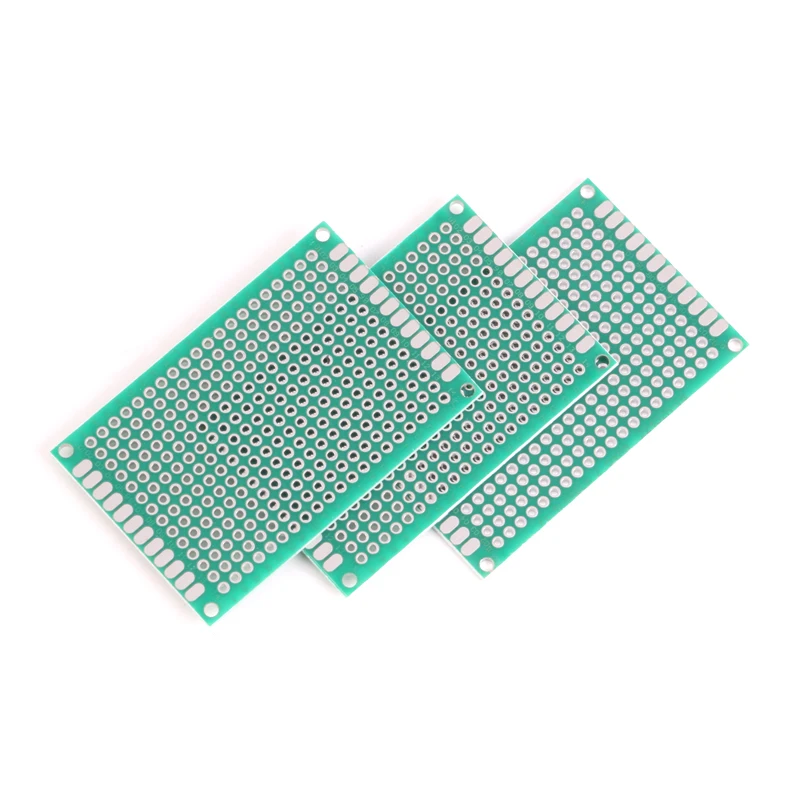 5pcs 4X6CM Double-sided Spray Tin Plate 2.54MM Pitch PCB Universal Board 4*6cm Glass Fiber Green Oil Tin Plating Board