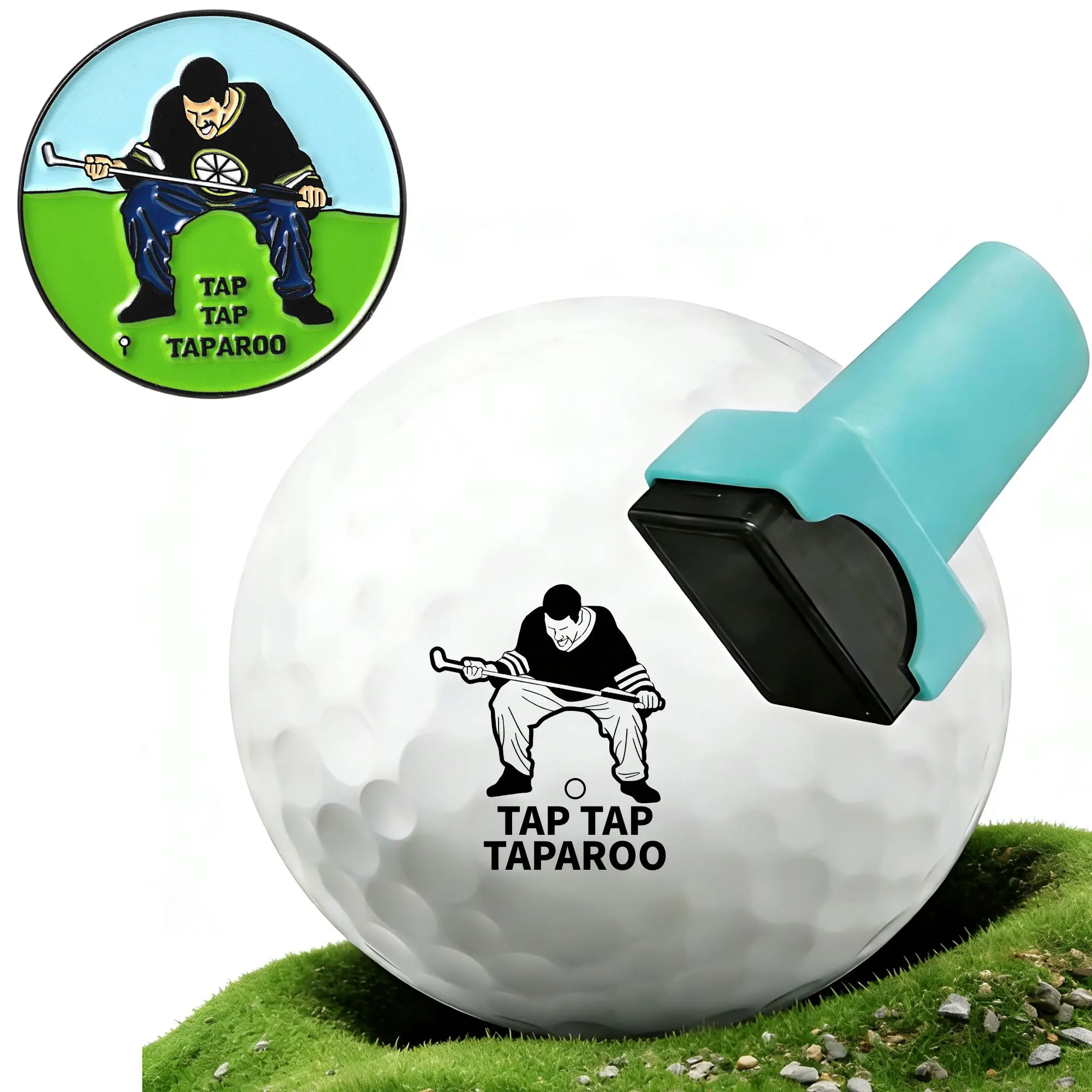 Ball Badge Golf Ball Stamp and Ball Marker Golf Ball Marker, Reusable Golf Ball Marking Tool to Identify Golf Balls