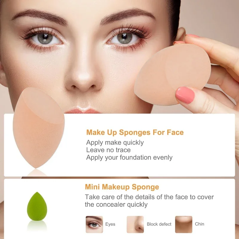 12pcs Makeup Sponge Set ,beauty sponges for makeup,Face Makeup Puff Tool.Delicate, non-stuck make-up application