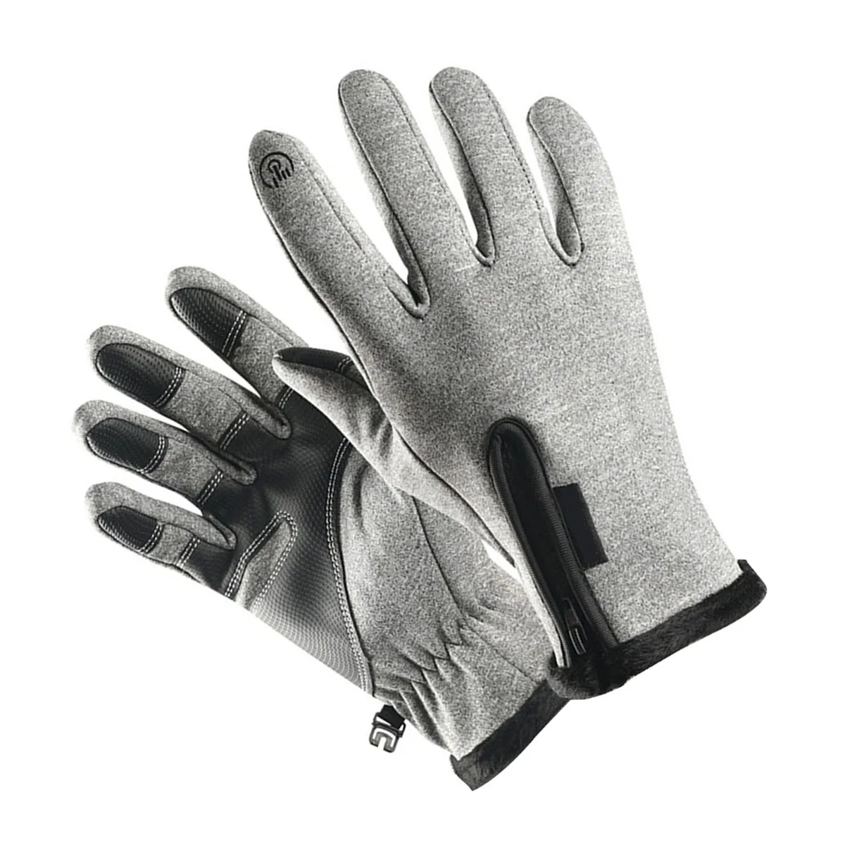 

Gloves Windproof Warm for Women Water Waterproof Winter Grey Bicycle Thermal and