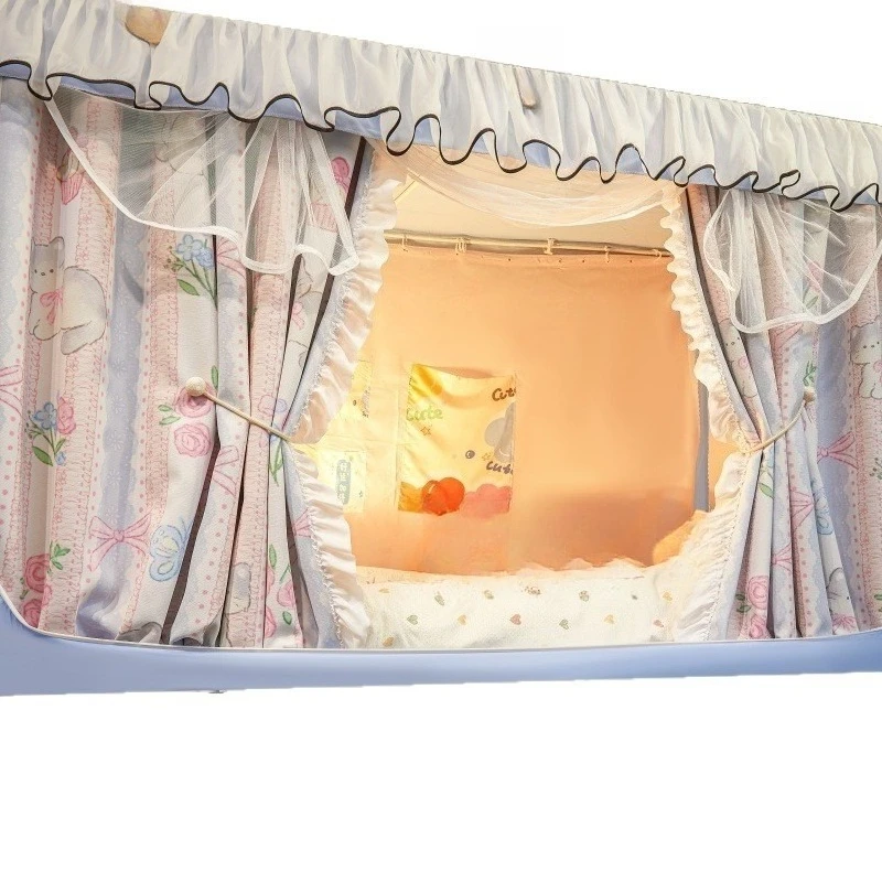 Mosquito net dormitory shading bed curtain all-inclusive one-piece bed curtain dormitory upper and lower bunk universal