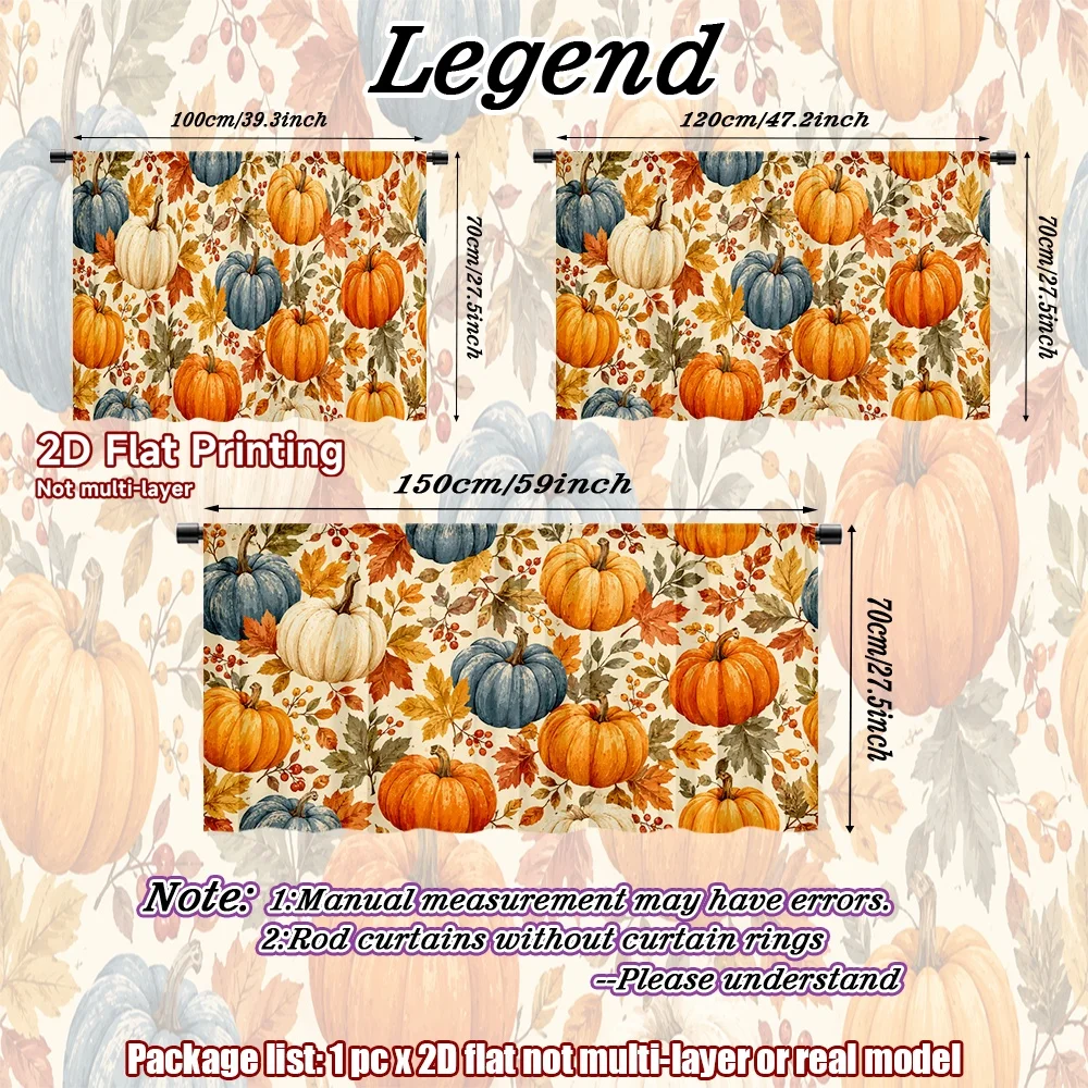 2D flat 1pc Retro country style shoe cabinet curtains Colorful Gourds Digital printing Suitable for kitchen cabinets and shoe