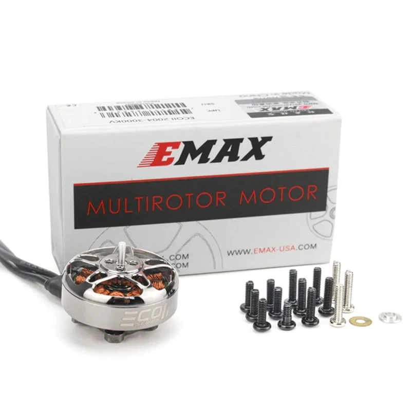 Emax ECO II Series 2004 Motors RC Lipo 3mm Shaft 3-6S 1600KV 2000KV 2400KV 3000KV Brushless Motor for RC Drone FPV Racing Drone