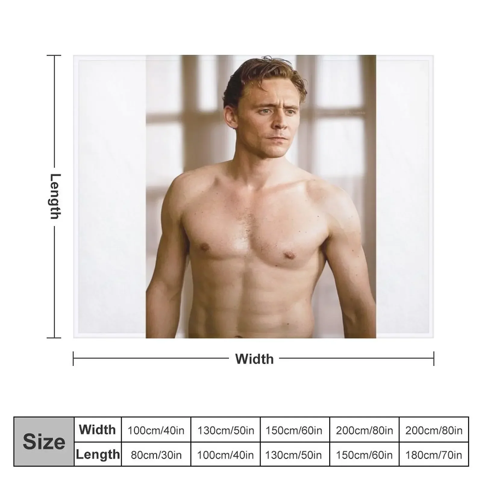 Tom Hiddleston Shirtless Throw Blanket decorative warm winter Luxury St Blankets