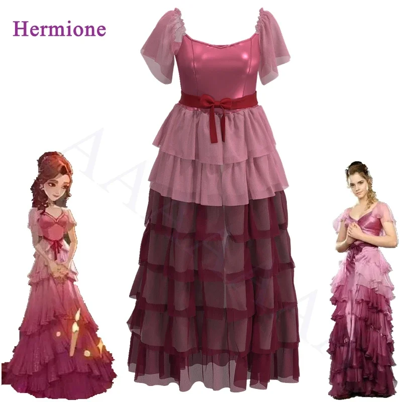 HarryyPotter 2022 New Arrival Hermione Granger Cosplay Costume Hogwarts Ball Dress Halloween Stage Dress Costume Girl Dress Gift