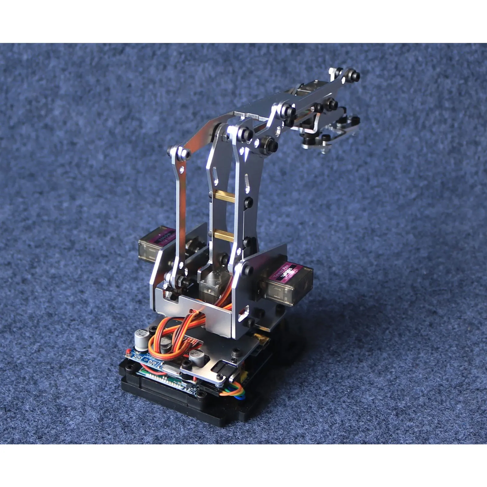 24F Metal 4 Servo Mechanical Arm Aluminum Alloy Bracket Clamper Robot Arm for DIY