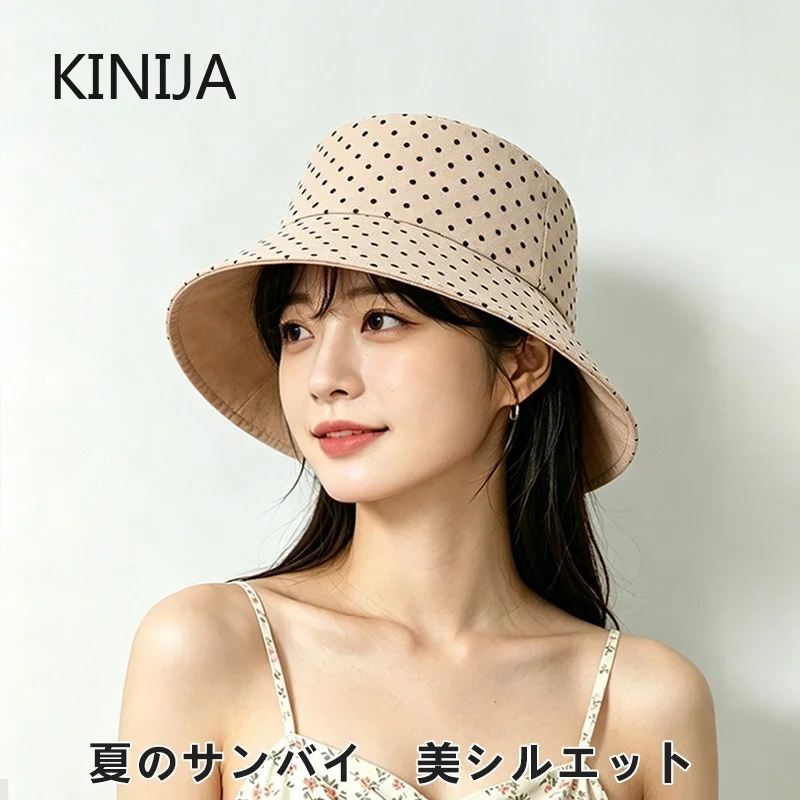 Koreanische Version des Bucket Hats für Damen, Sommer, dünn, faltbar, vielseitig, breite Krempe, lässiger Sonnenschutz, Panama-Fischerhut