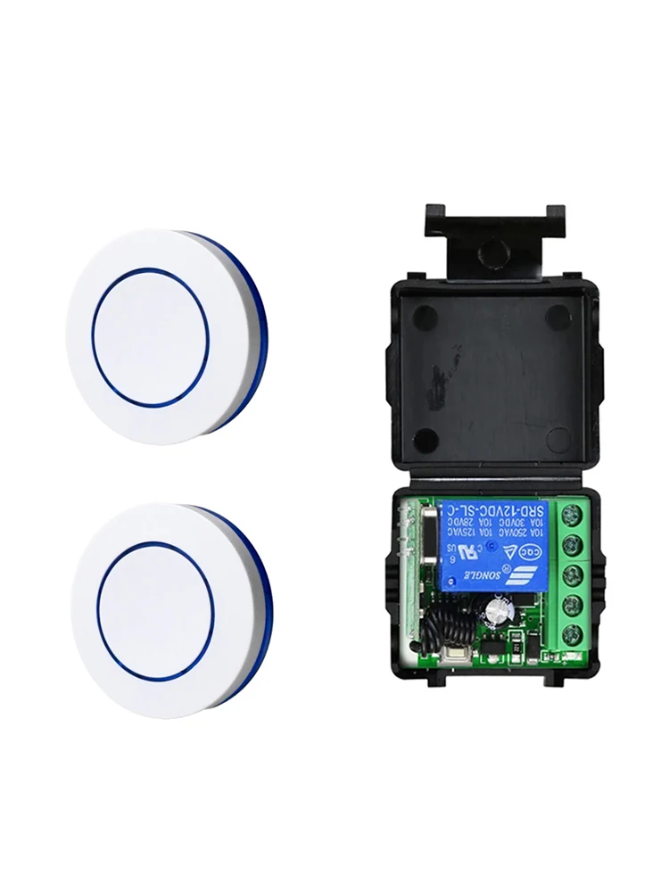 Module de relais à bouton rond DC 6V 9V 12V 24V RF 433Mhz, interrupteur de télécommande, Kit sans fil pour lampe LED, ampoule, porte, ventilateur
