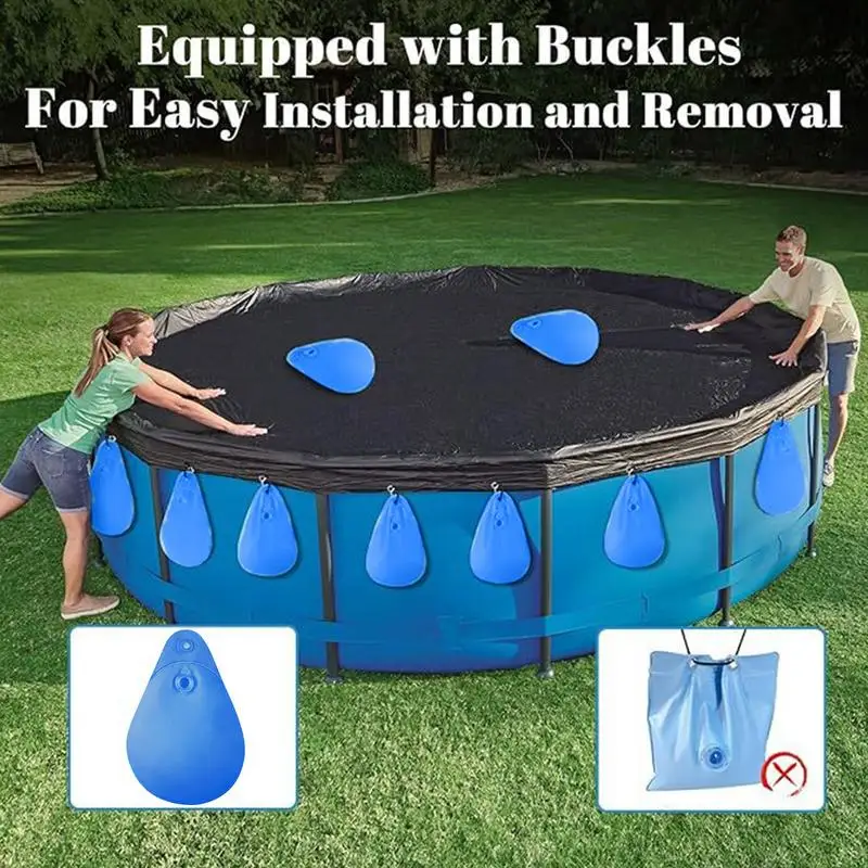 Pool Covers Water Bags 12X PVC Thickened Pool Weights For Cover Leakproof Water Bag For Tub Inground Ground Swimming Pool Cold