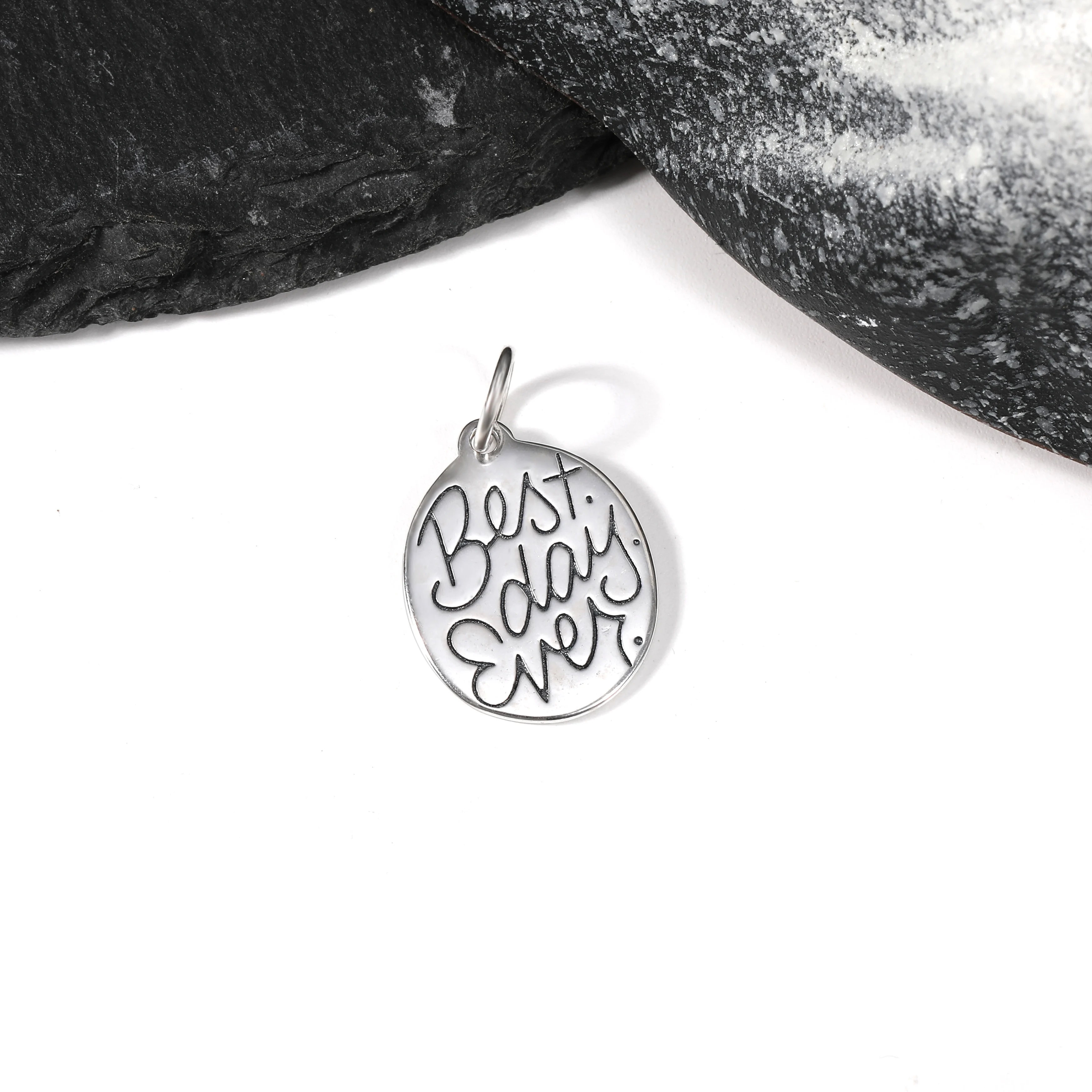 

DJ218 genuine 925 sterling silver fashionable letters, the most beautiful day pendant silver jewelry