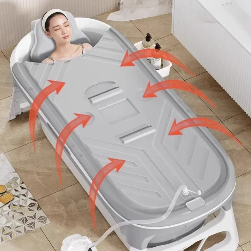 

Portable Bathtub Home Spa Plastic Long Water Foot Bath Swimming Large Collapsible Banheira De Gelo Modern Fomentation Machine