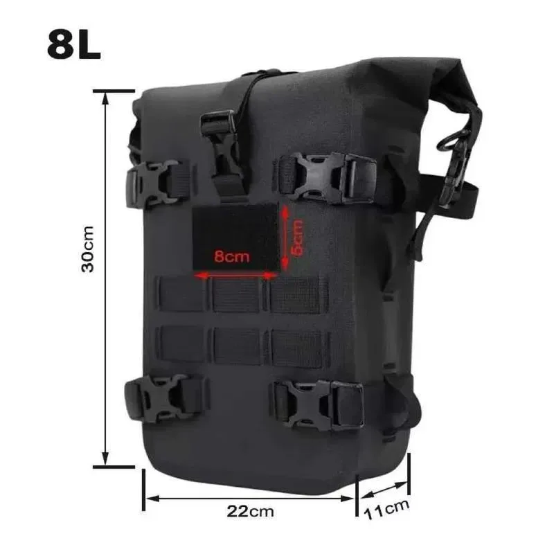 for Motorcycle Multi-functional TPU Handlebar Bag Waterproof Side Pouch Travel Hanging Storage Quick Release