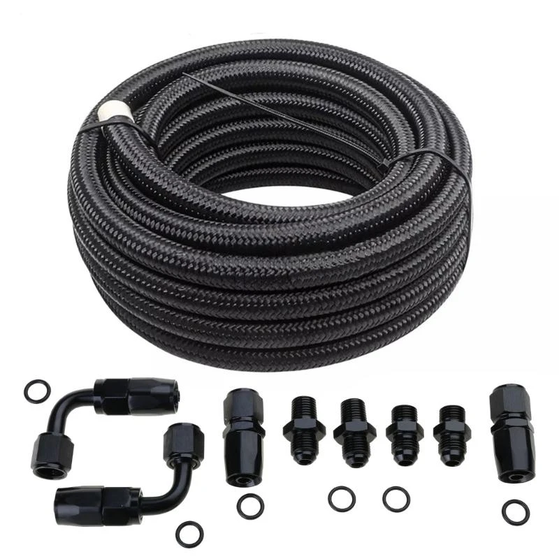 

Black Nylon Braided Hose for 4L60E & 4L65E AN6 Automatic Transmission Coolers Lines Car Fuels System Parts