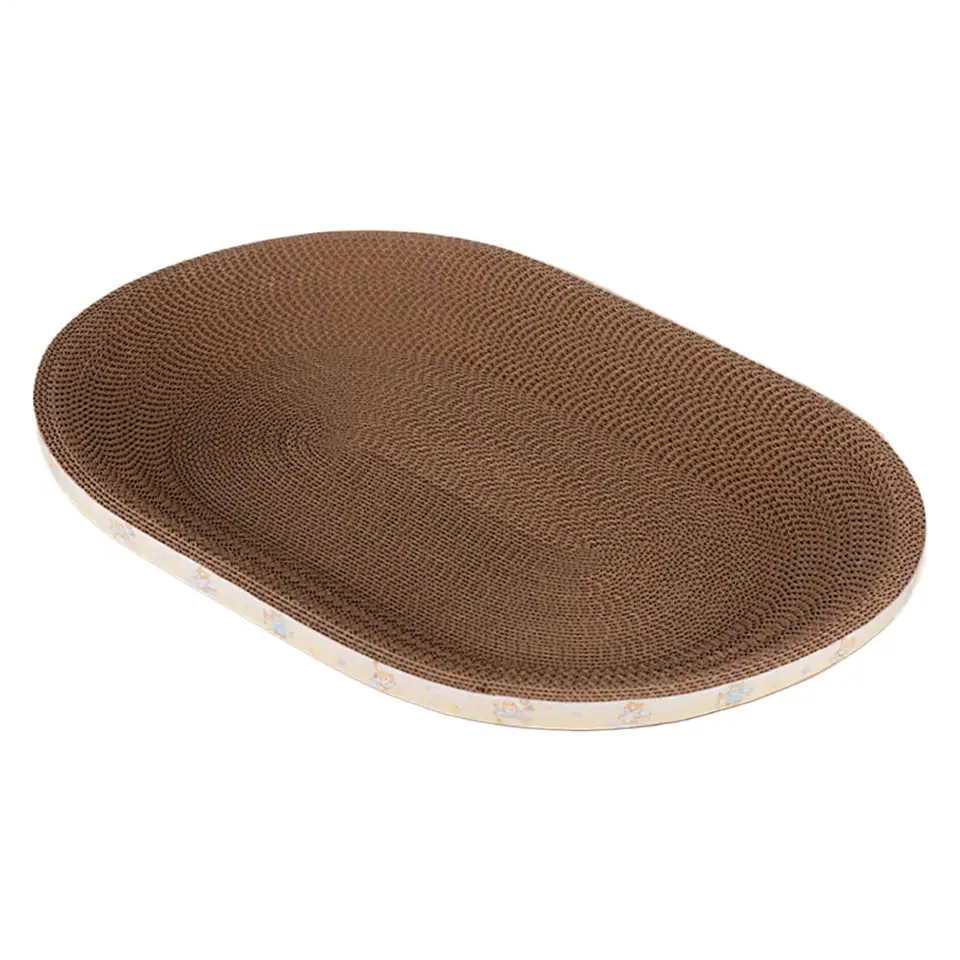 Eco-Friendly Oval Cat Scratching Bed and Lounge