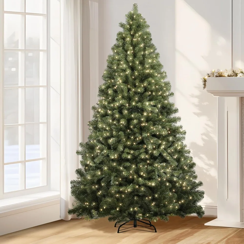 

Christmas Tree with Lights 6.5ft, Artificial Christmas Trees with 200 LED Lights, 1000 Dense Branches and Foldable Stand