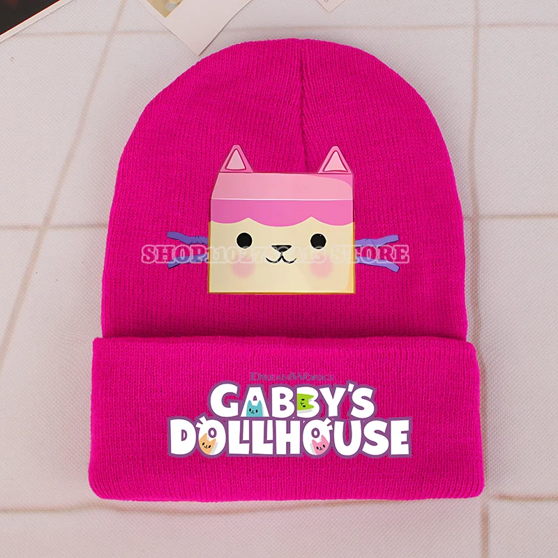 غابي دمية محبوك قبعة غابي كات لطيف الكرتون لينة الحلو غطاء الرأس الفتيات قبعة باردة قبعات أطفال دافئة محبوك الصوف هدايا عيد الميلاد