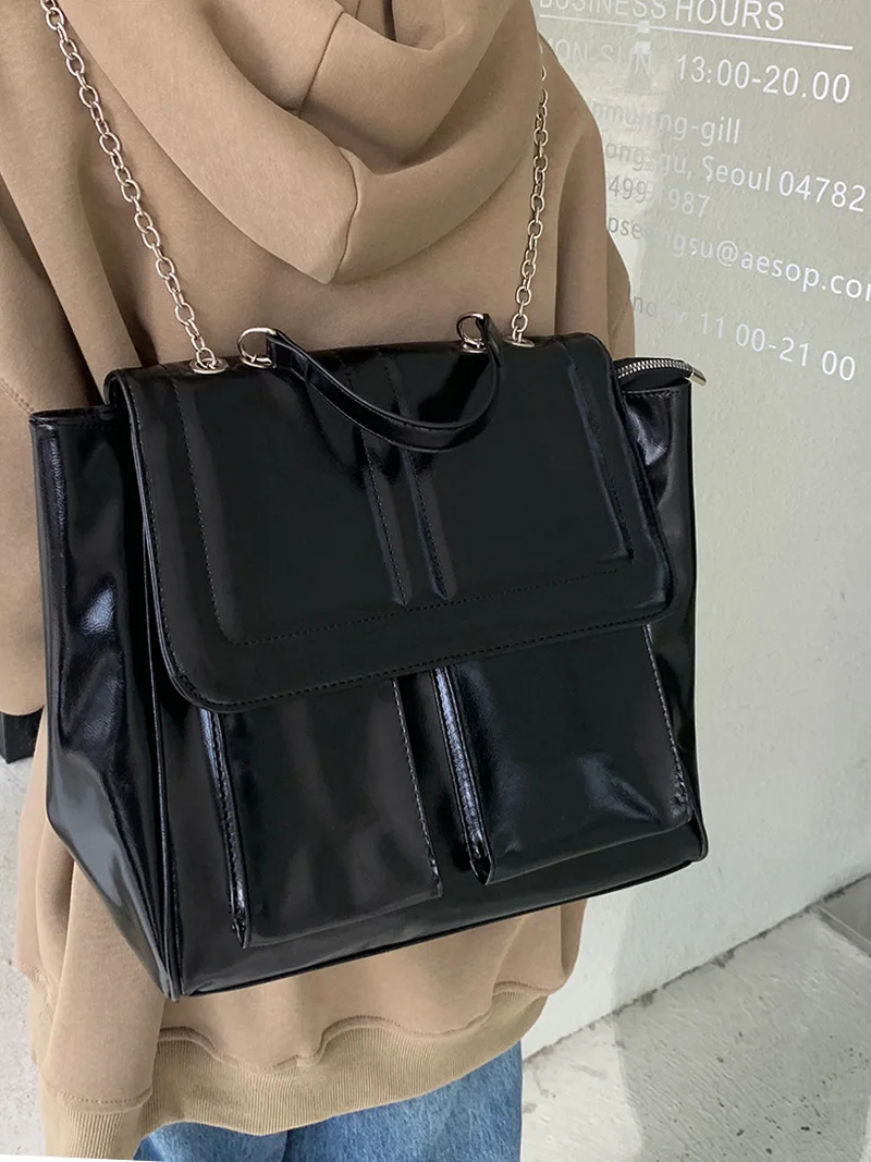 

CGCBAG Casual Lage Capacity Messenger Bags For Women High Quality PU Leather Luxury Female Tote Bag Simple Solid Shoulder Bag