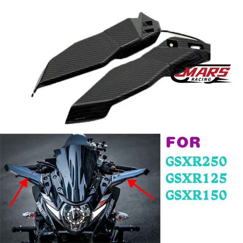 For SUZUKI NEW GSX250R GSXR250 GSXR125 GSXR150 2023 Rearview Mirrors Wind Wing Adjustable Rotating Side Mirror Turn Signal