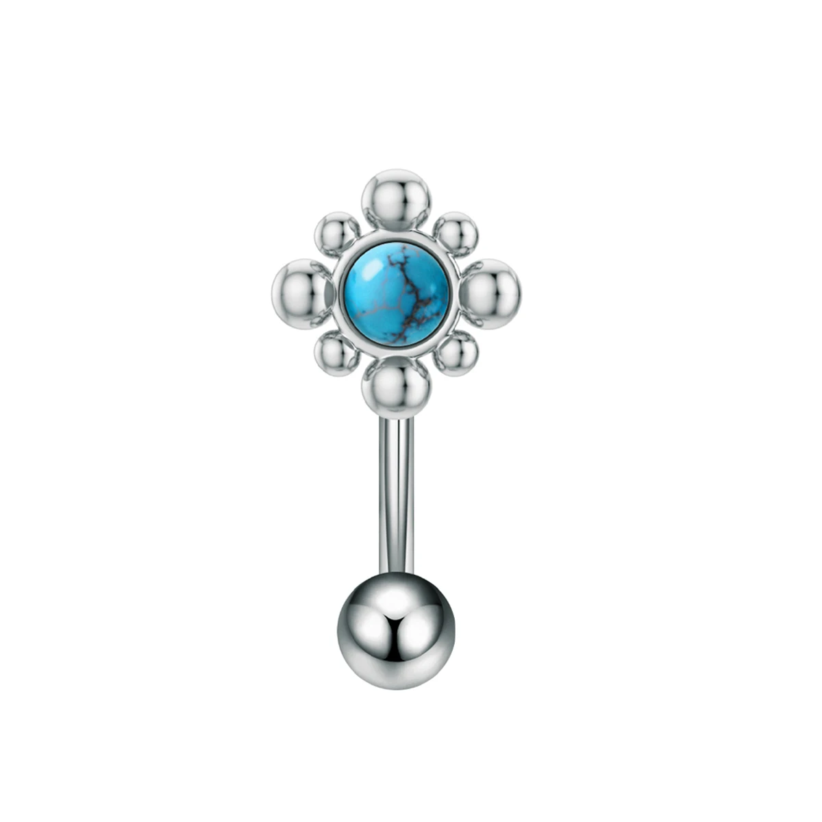 Gold Color Clicker Belly Button Ring, Heart Butterfly Design