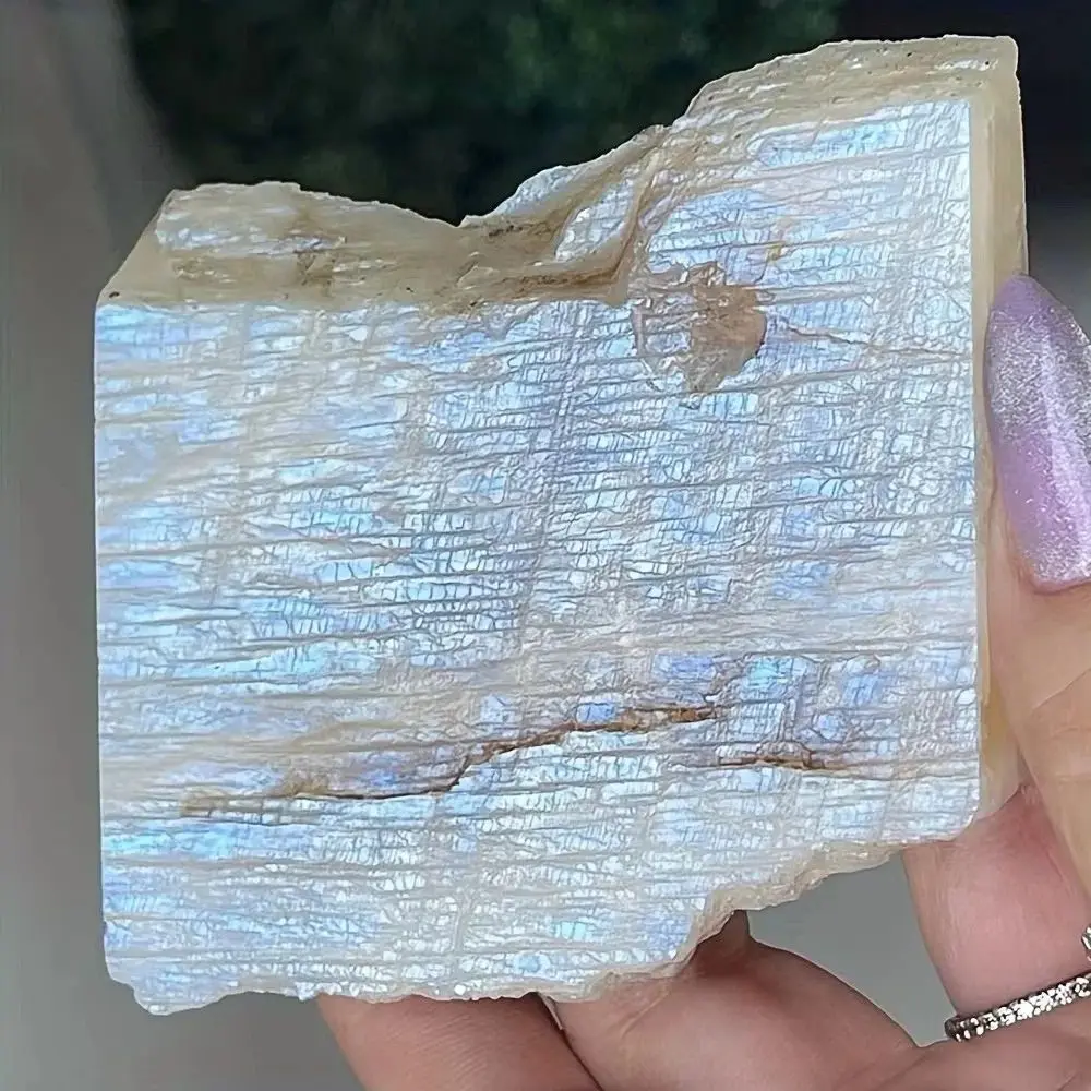 Natural High-quality Chunk Sparkling Blue Moonstone Crystal for Healing and Protection Stone Diffusers Jewelry Making