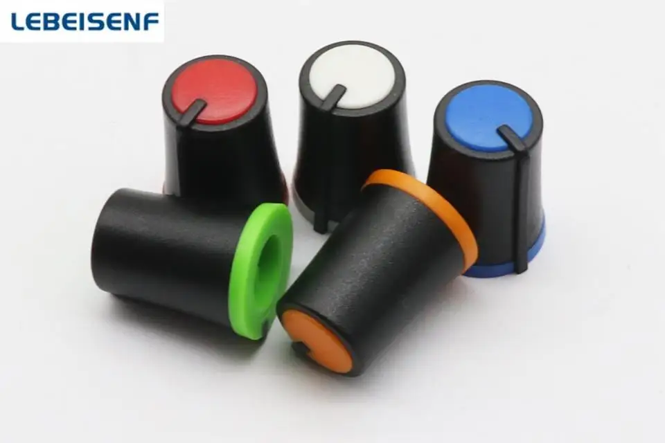 

10pcs for BEHRINGER EV8 12 16-channel mixer gain high and low frequency AUX knob cap cover Height 16.6mm Width 12.7mm