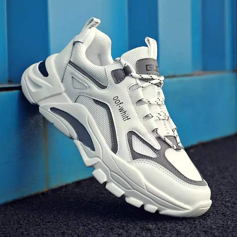 Men's Shoes Sneakers Lace Up 2025 New Spring Breathable Casual Sneakers Leisure Soled Comfort Non Slip Outdoor Running Shoes image 3
