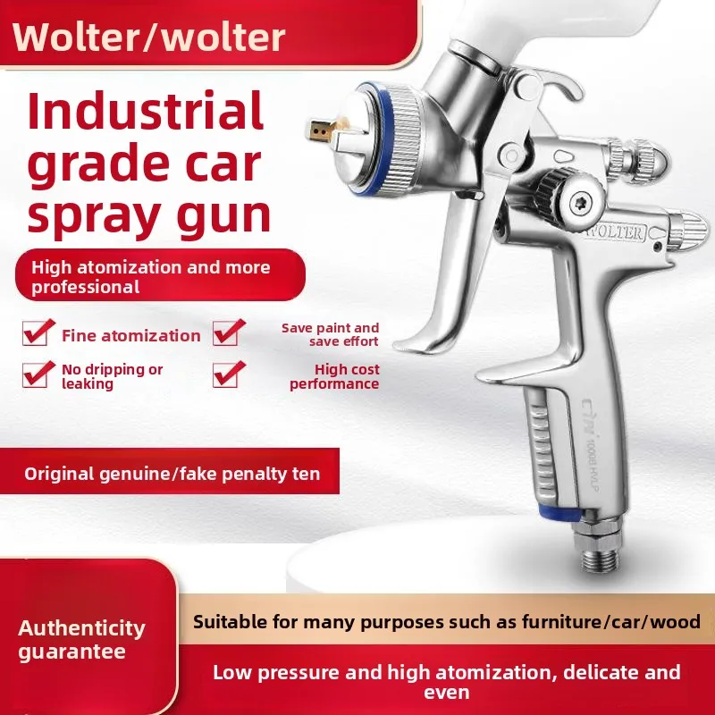 

Walter 1000B Car Spray Gun High Atomization Sheet Metal Paint Spray Gun Pneumatic Pot Car Maintenance Special Spray Gun