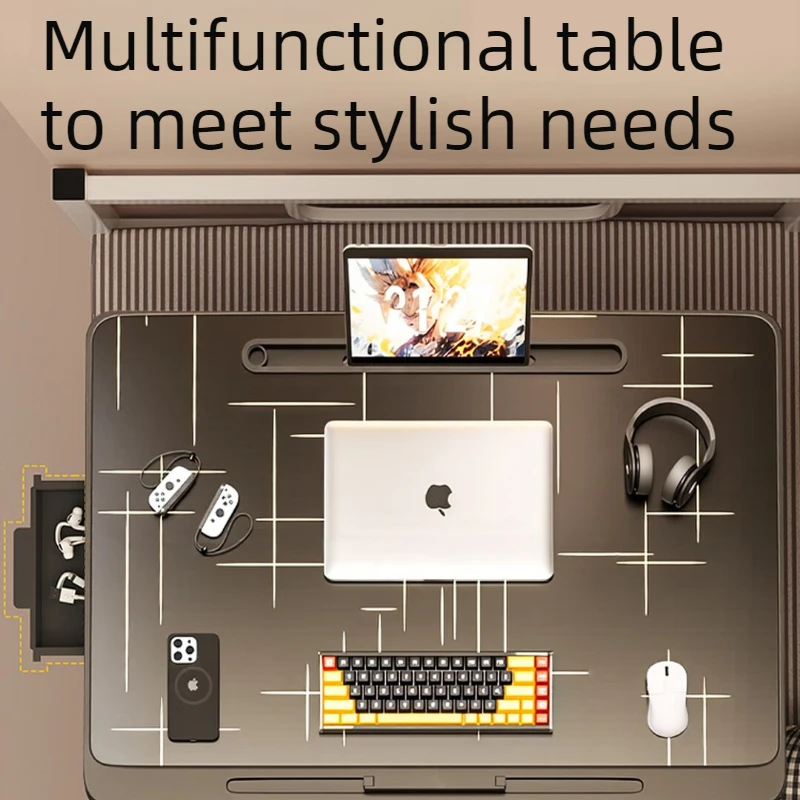 Folding Bed Laptop Desk with Reinforced Legs and Wide Surface Portable Study Table for Dorm Rooms Bedrooms or Window Seats