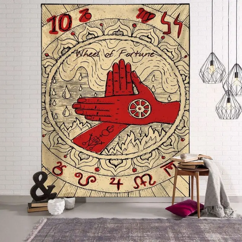 VIKAMA Star Tarot Water Lady Wide Tapestry Hanging for Living Room Wall Art Cozy Aesthetic Warm Unique Home Decor