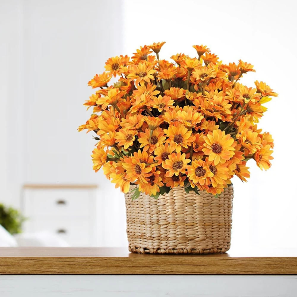 

Artificial Flowers Silk Daisy Table Centerpieces Festival Wedding Wreath Room Home Decor Outdoor YardGarden Arrangement Diy Gift