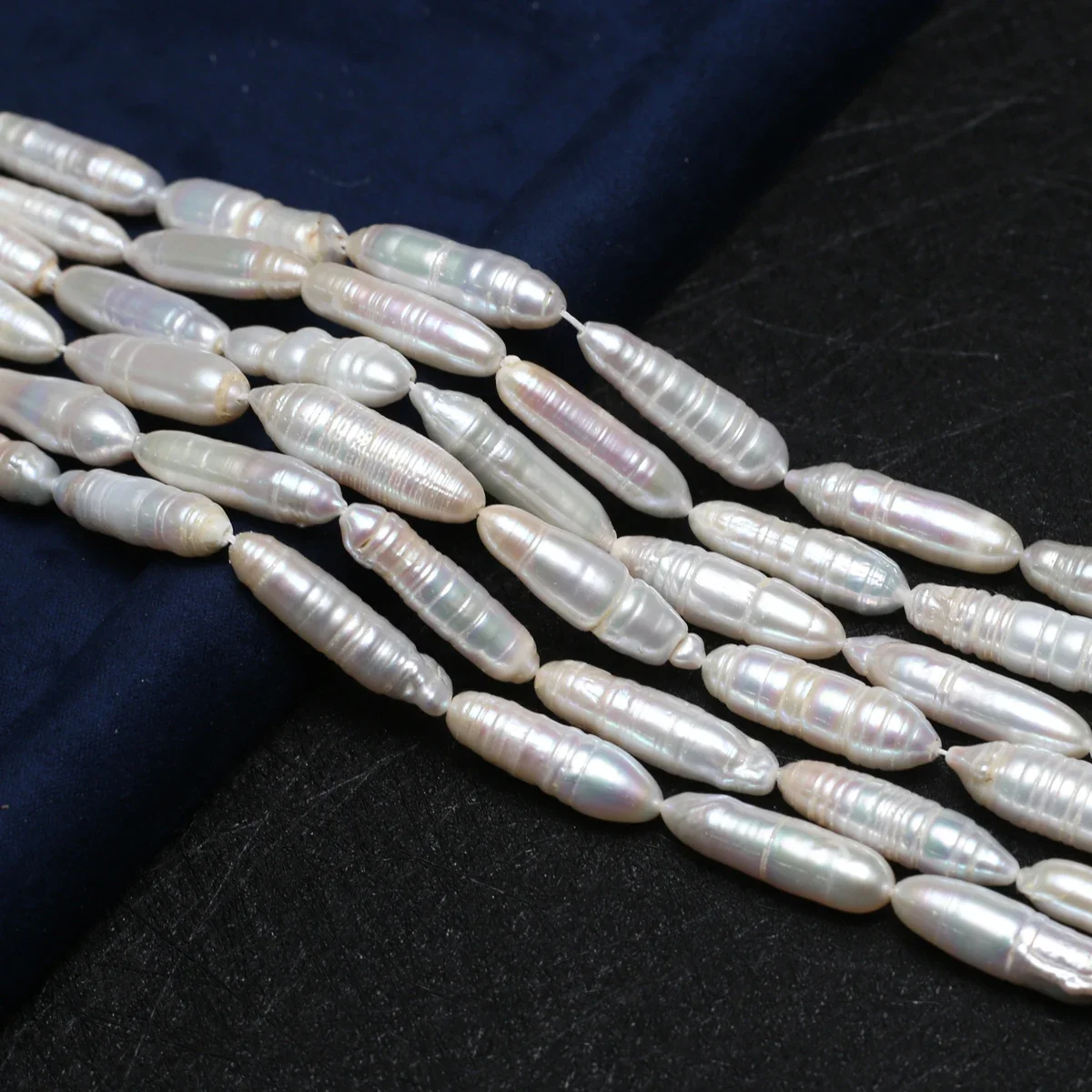 8x26mm AAA Perla d'acqua dolce naturale Barocco a forma di striscia Filo perlina Creazione di gioielli Collana fai da te Bracciale Orecchino Accessorio regalo