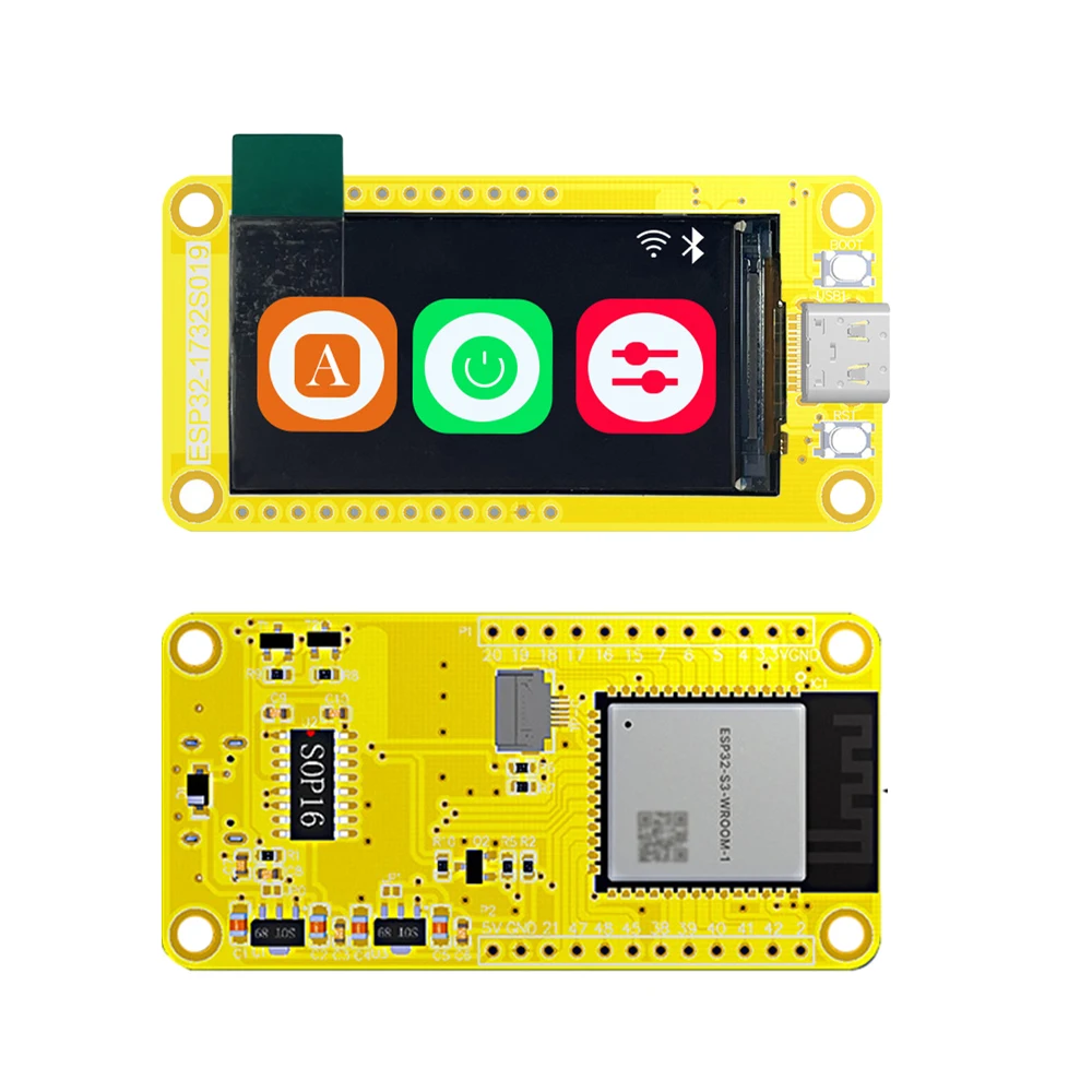 

Модуль IPS WIFI + Bluetooth 8M PSRAM 16M Flash Type-CESP32-S3 Макетная плата с 1,9-дюймовым экраном 170*320 LCD TFT