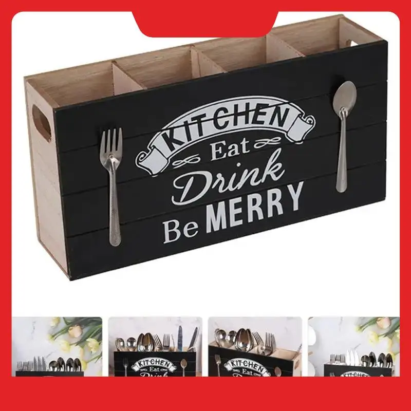 

Ложки, столовое серебро, деревянная коробка для столовых приборов, держатель для хранения посуды, столовые приборы, кухонная стойка для кухни и дома