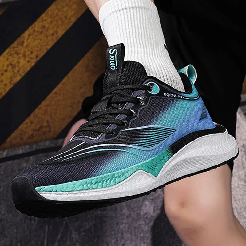 New Road Running Shoes Men Light Shock-absorbing Sneakers Men & Woman Marathon Mesh  Sport Shoes Tennis Shoes Size 36-45