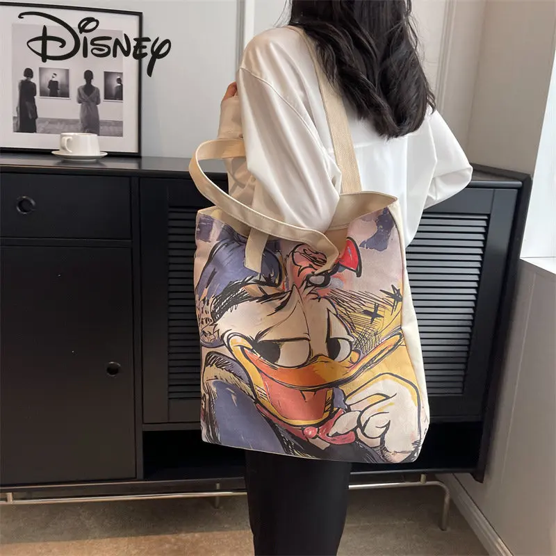 Disney-Bolso de mano del pato Donald para mujer, bolsa multifuncional de alta calidad y alta capacidad, a la moda, con dibujos animados