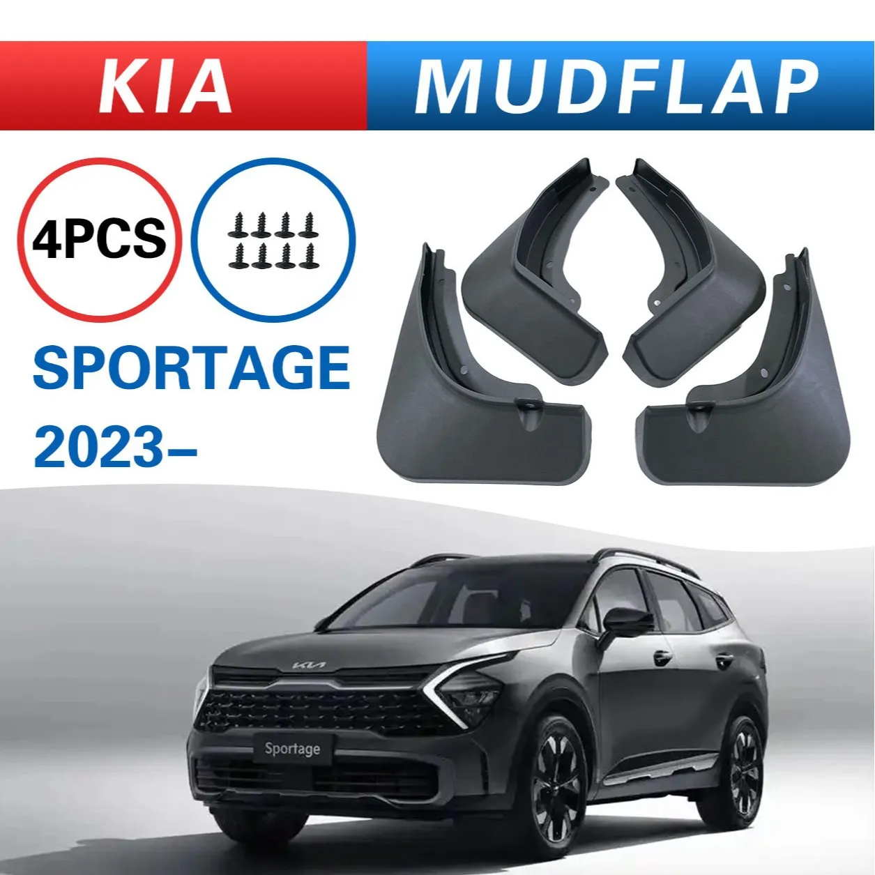 

For KIA Sportage 2023 mudguard, Splash proof mudguard, front and rear wheel fender