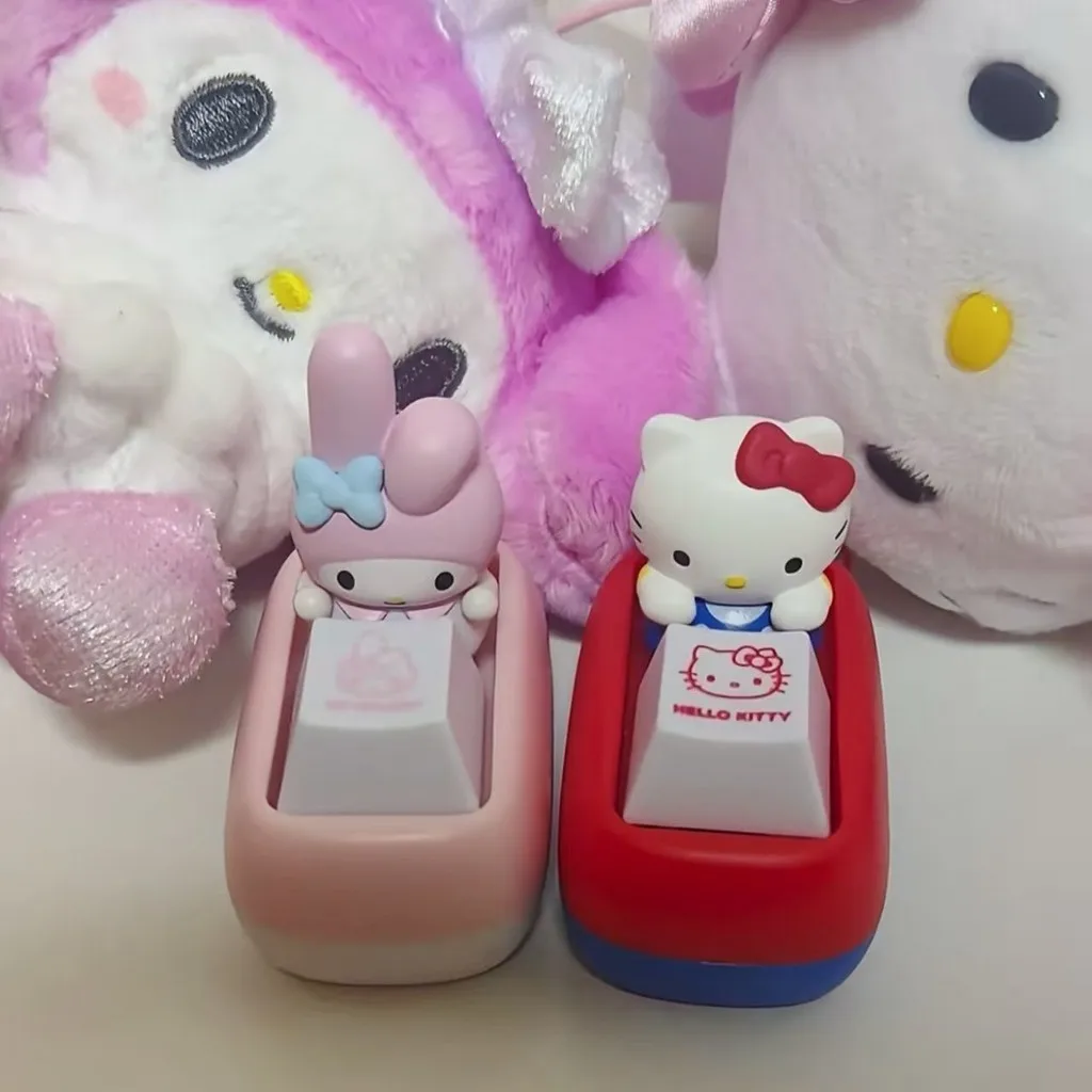 

Hello Kitty Melody Keyboard Button Decompression Keycaps Cute Cartoon Keycap Keyboard Cross Axis Universal Keycaps