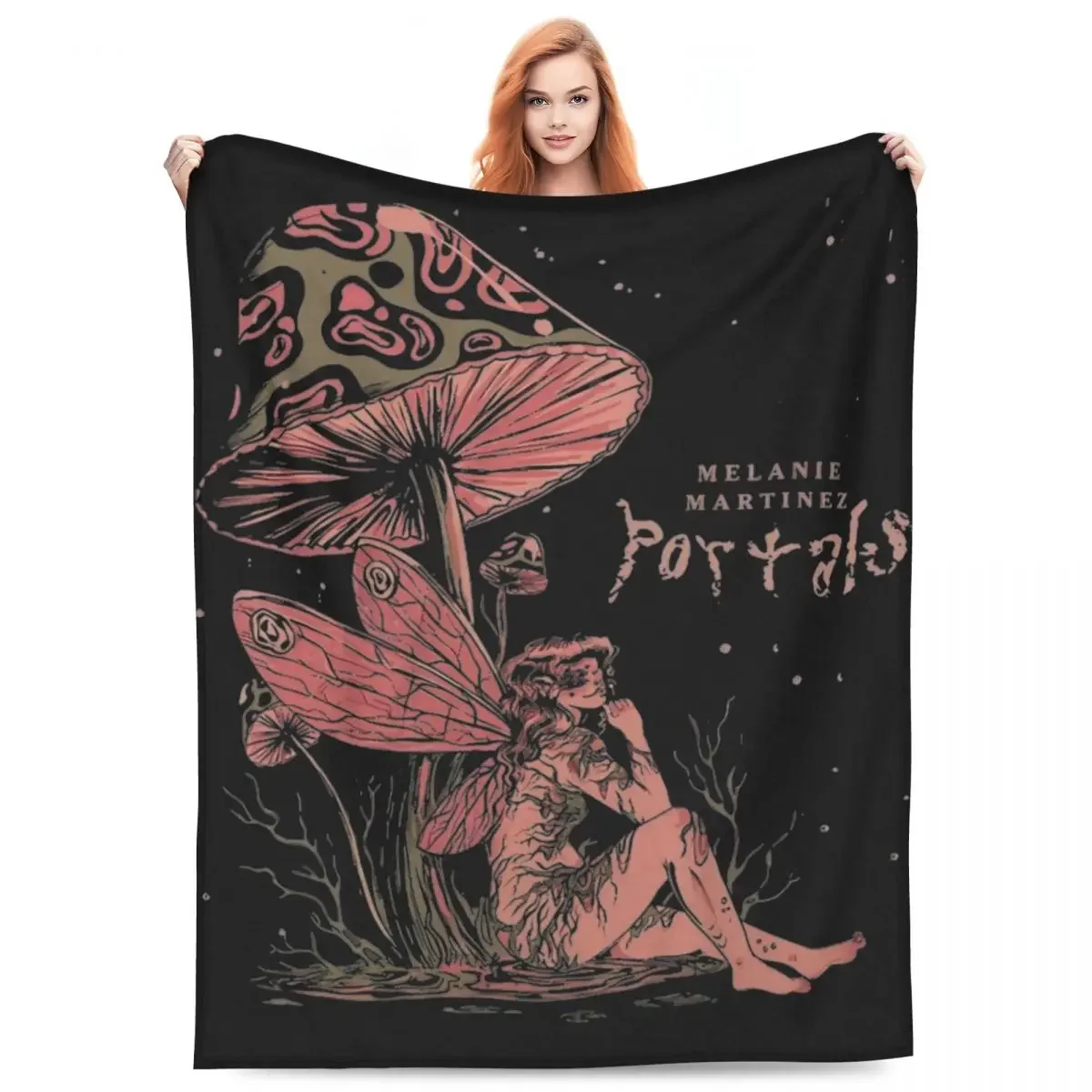 Portals Mushroom Melanies Martinez Merch Blanket Soft Flannel Throw Blanket Relax Bedspreads