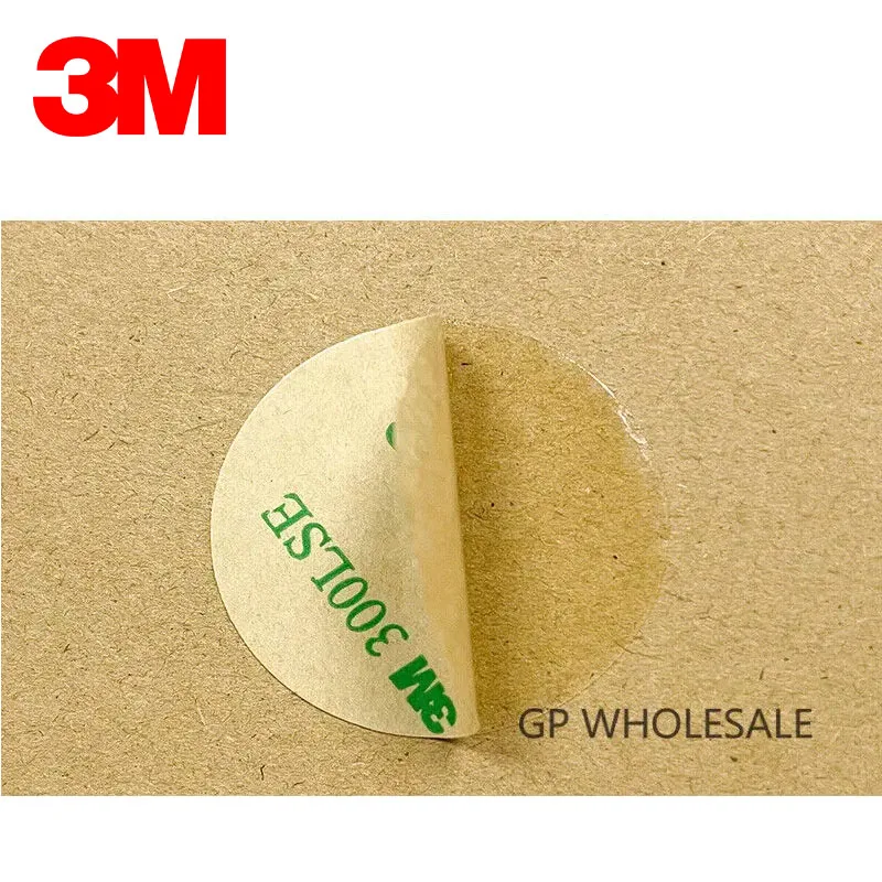 40mm Circle Pads 3M 300LSE Double Sided Adhesive 9495LE Tape Round Sticker Clear, 0.17mm Thick, Pack of 50 circles