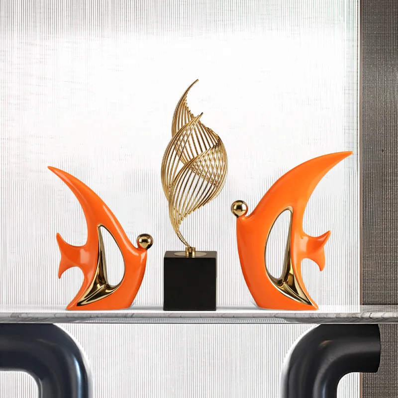 

‌Bubble Fish Luxury Home Decor - Modern Minimalist Living Room TV Stand Ornament