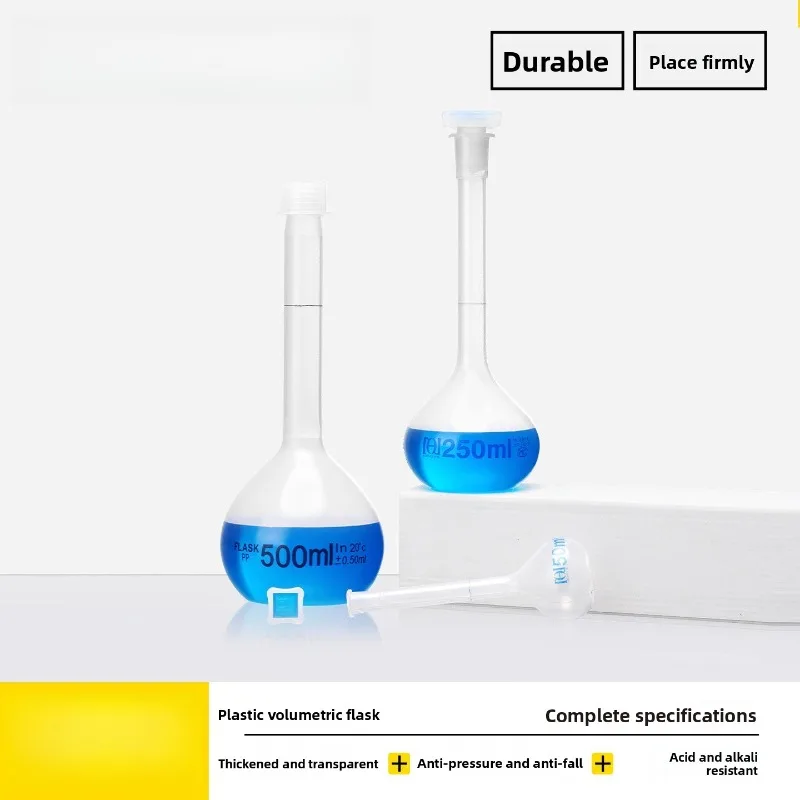 

PP Plastic Volumetric Flask 25/50/100/250/500/1000ml Lab Measuring Bottle