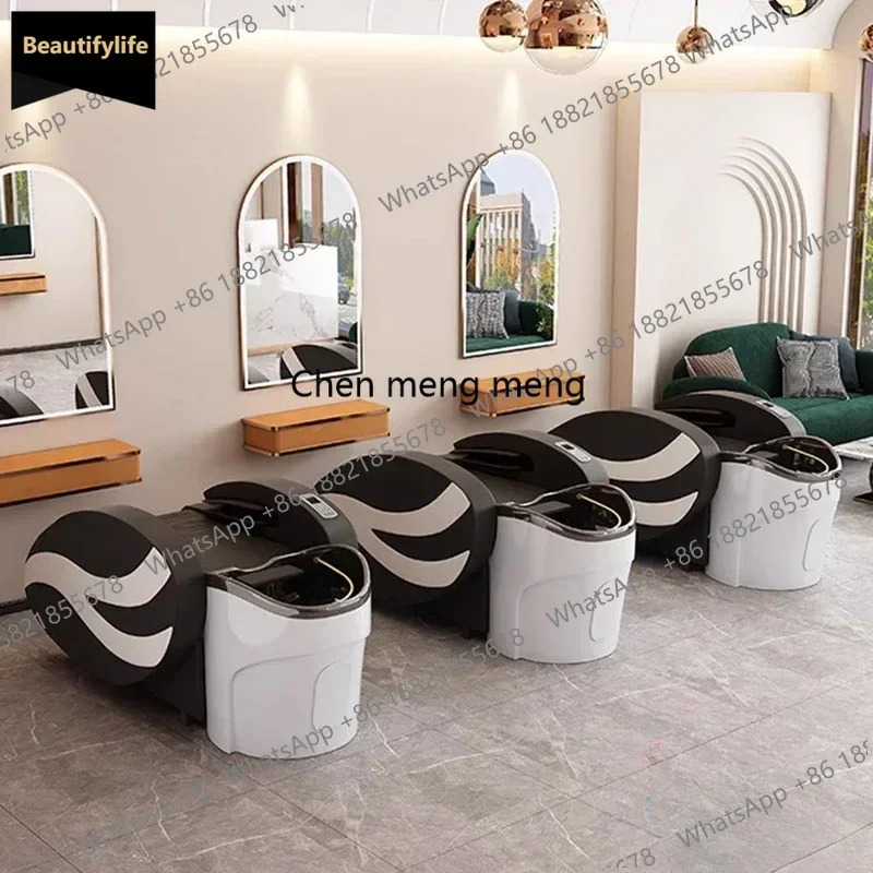Q181 Smart Electric Massage Shampoo Chairs Head Spa Hair Salon Stylist Shower Shampoo Bed Barber Shop Salon Furniture Champu