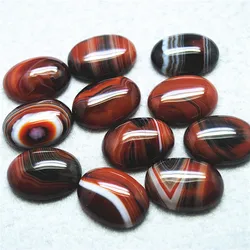 10PCS Nature Carnelian Stone Cabochons 18X25MM OVAL SHAPE DIY Jewelry Accessories Fashion Parts No Hole Free Shippings