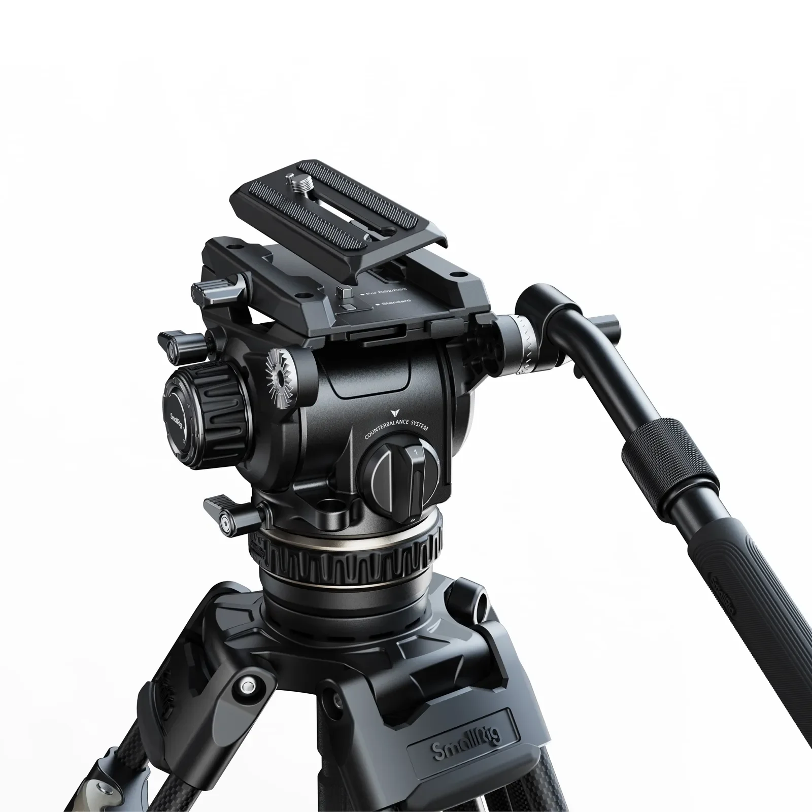 SMALLRIG Heavy-Duty Carbon Fiber Tripod Kit AD-120 58-197cm Height Compatible for DJI RS Series Gimbal Professional Stabilizer