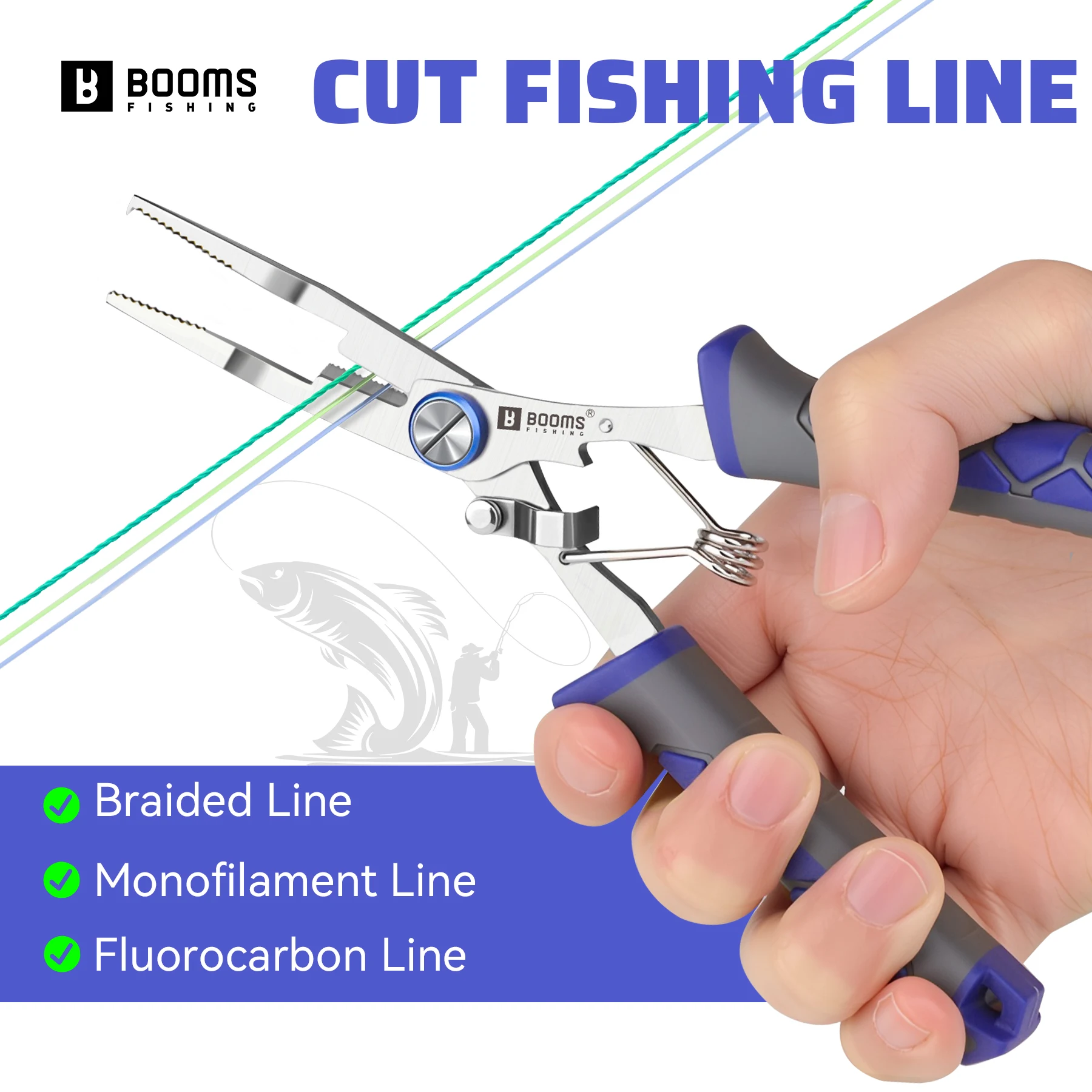 ازدهار الصيد متعددة الوظائف الأسماك كماشة بيئة العمل المضادة للانزلاق عالية القوة قطع خيط صنارة الصيد حلقة مفتوحة الصيد تعادل السنانير ذو طيات #4